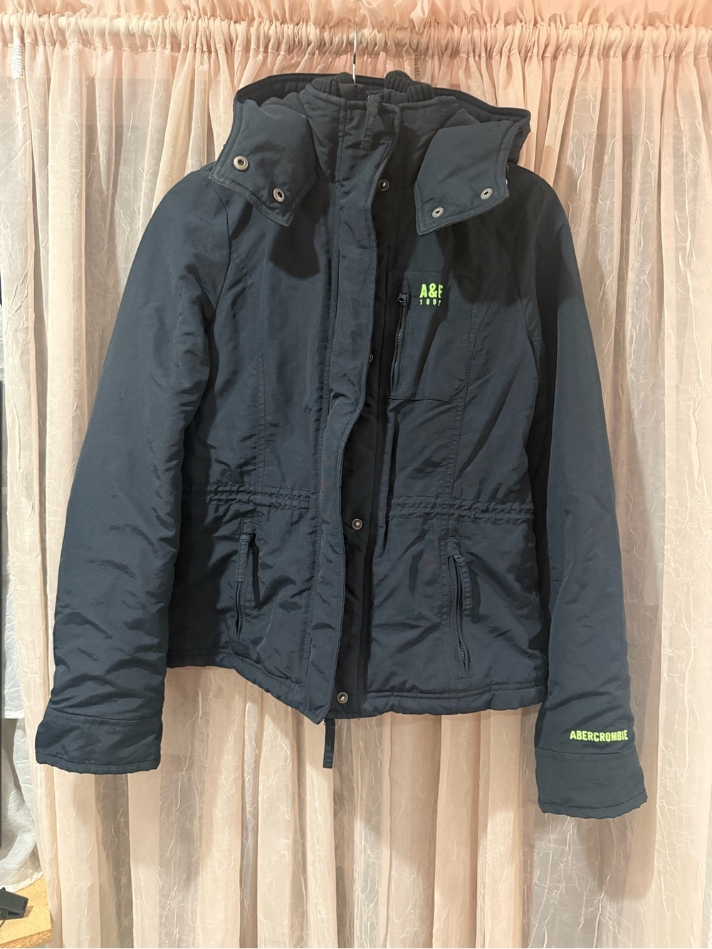 Abercrombie & Fitch Black Jacket with Hood